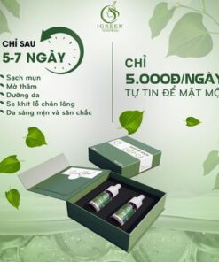 serum trị mụn diếp cá igreen trị mụn, trị thâm, không gây bong tróc, dị ứng mẩn ngứa, dành cho mọi loại da, da dầu, mẹ bầu, em bé đều sử dụng được.