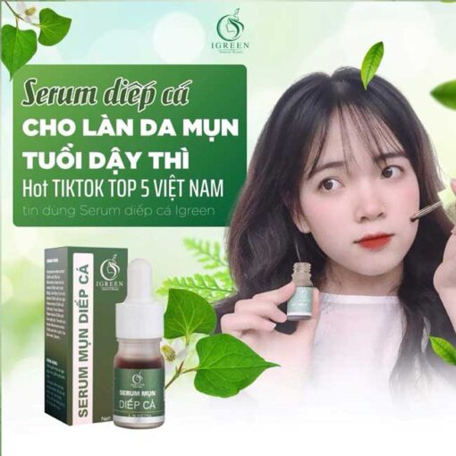 serum trị mụn diếp cá igreen - giải pháp tự nhiên cho làn da sáng khỏe, không tì vết