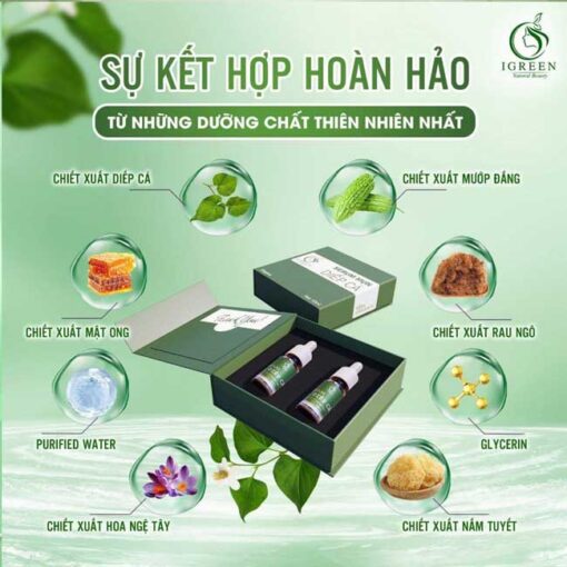 serum trị mụn diếp cá igreen - giải pháp tự nhiên cho làn da sáng khỏe, không tì vết