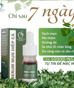 serum trị mụn diếp cá igreen - giải pháp tự nhiên cho làn da sáng khỏe, không tì vết