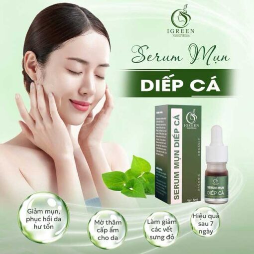 serum trị mụn diếp cá igreen - giải pháp tự nhiên cho làn da sáng khỏe, không tì vết