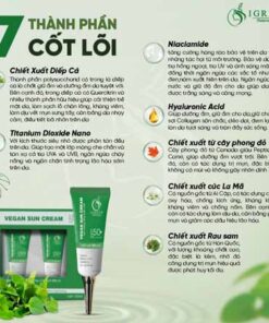 kem chống nắng thuần chay igreen 60ml spf50+, nâng tone trắng da kiềm dầu dành mọi loại da, khô nhạy cảm mẹ bầu mẹ bỉm tuổi dậy thì đều dùng được