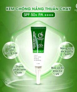 kem chống nắng thuần chay igreen 60ml spf50+, nâng tone trắng da kiềm dầu dành mọi loại da, khô nhạy cảm mẹ bầu mẹ bỉm tuổi dậy thì đều dùng được