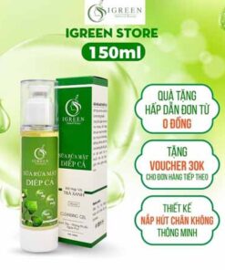 sữa rửa mặt diếp cá igreen sạch khuẩn bã nhờn dịu nhẹ giảm sưng giúp da mềm mịn se khít lỗ chân lông