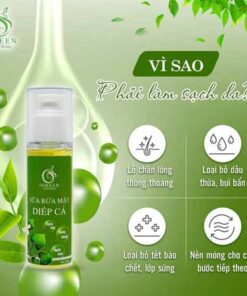 sữa rửa mặt diếp cá igreen sạch khuẩn bã nhờn dịu nhẹ giảm sưng giúp da mềm mịn se khít lỗ chân lông