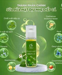 sữa rửa mặt diếp cá igreen sạch khuẩn bã nhờn dịu nhẹ giảm sưng giúp da mềm mịn se khít lỗ chân lông