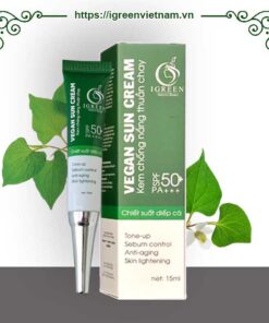 Kem chống nắng thuần chay Igreen 60ml - SPF50+ Bảo vệ da trước UVA UVB